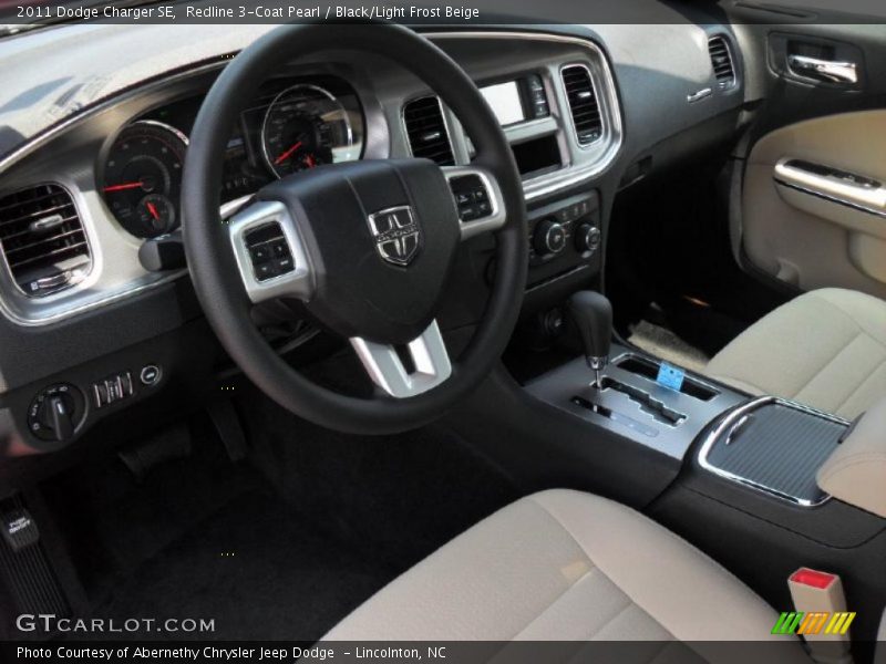 Redline 3-Coat Pearl / Black/Light Frost Beige 2011 Dodge Charger SE