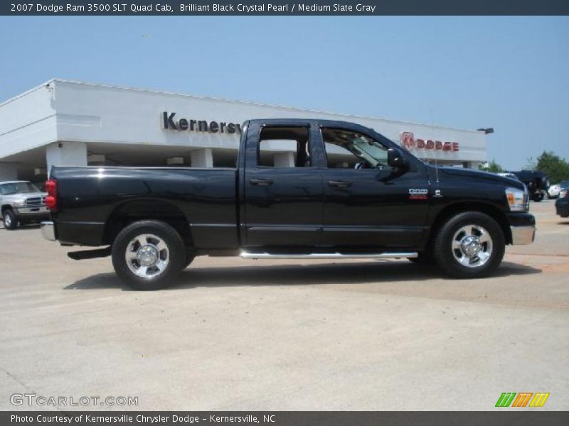 Brilliant Black Crystal Pearl / Medium Slate Gray 2007 Dodge Ram 3500 SLT Quad Cab