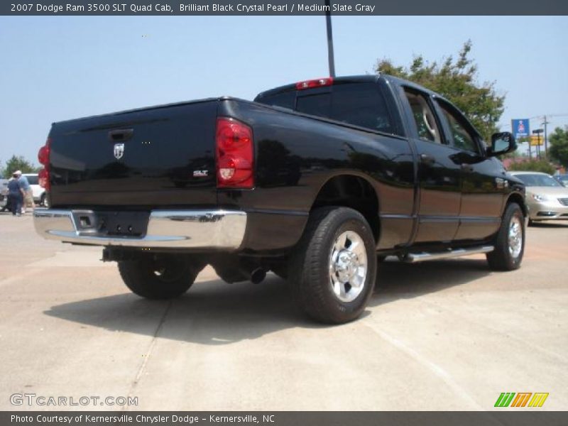 Brilliant Black Crystal Pearl / Medium Slate Gray 2007 Dodge Ram 3500 SLT Quad Cab