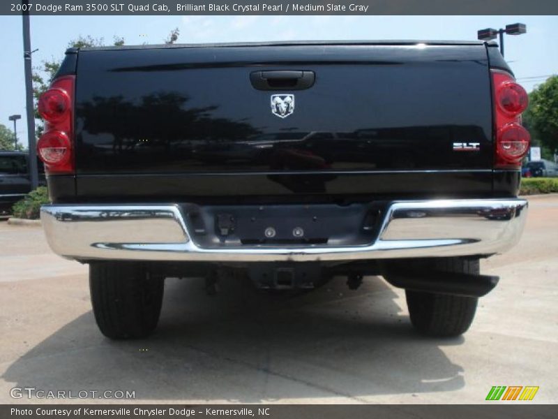 Brilliant Black Crystal Pearl / Medium Slate Gray 2007 Dodge Ram 3500 SLT Quad Cab