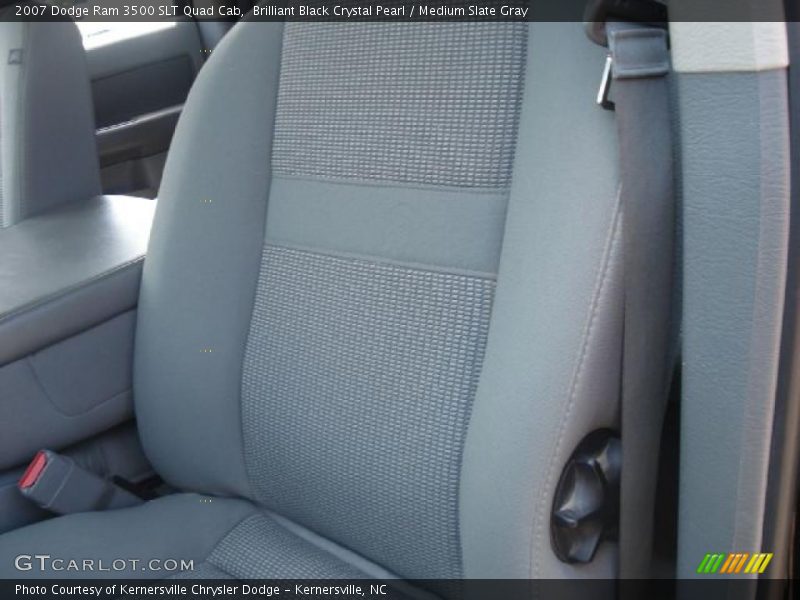 Brilliant Black Crystal Pearl / Medium Slate Gray 2007 Dodge Ram 3500 SLT Quad Cab