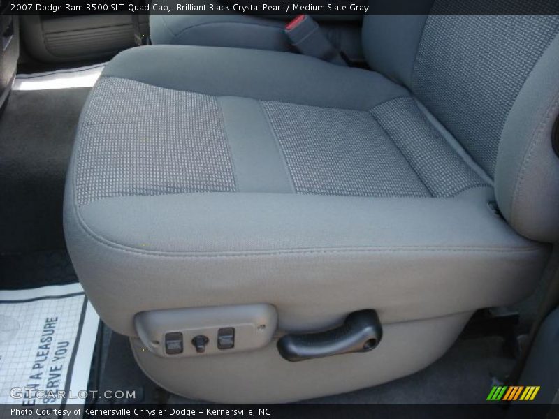Brilliant Black Crystal Pearl / Medium Slate Gray 2007 Dodge Ram 3500 SLT Quad Cab