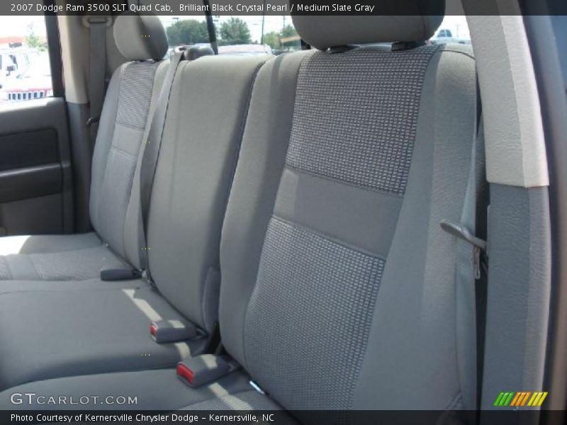 Brilliant Black Crystal Pearl / Medium Slate Gray 2007 Dodge Ram 3500 SLT Quad Cab