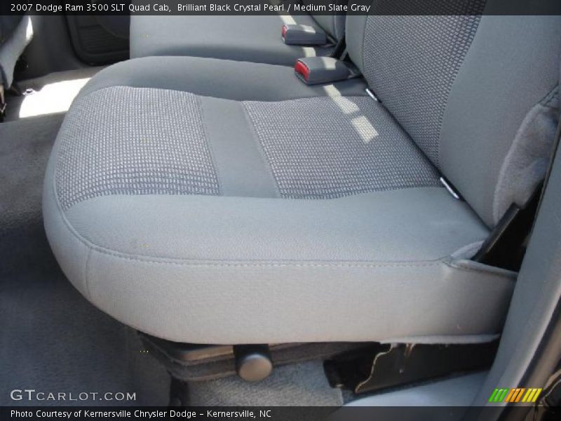 Brilliant Black Crystal Pearl / Medium Slate Gray 2007 Dodge Ram 3500 SLT Quad Cab