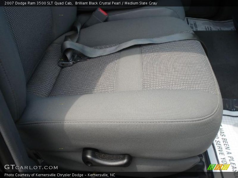 Brilliant Black Crystal Pearl / Medium Slate Gray 2007 Dodge Ram 3500 SLT Quad Cab