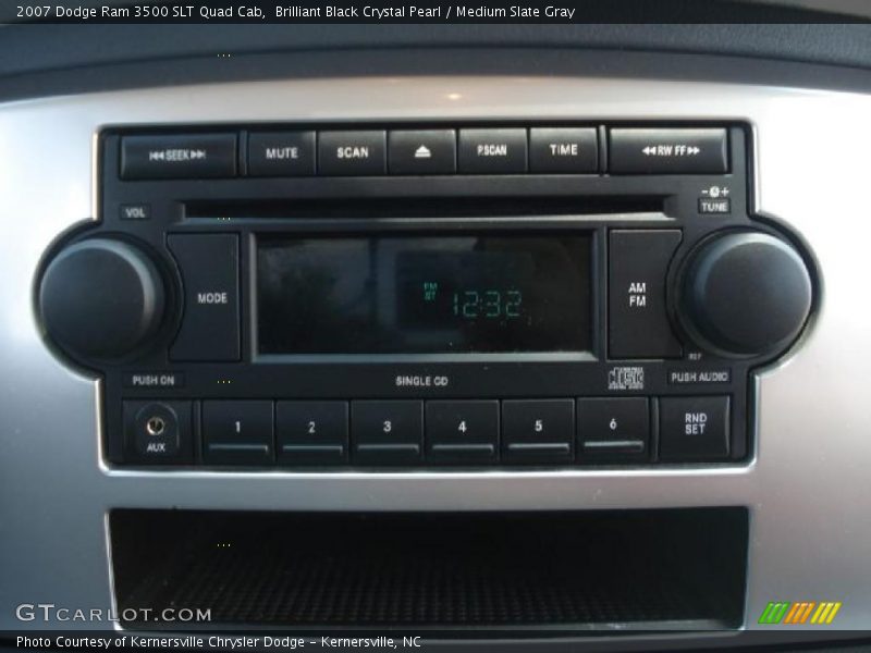 Brilliant Black Crystal Pearl / Medium Slate Gray 2007 Dodge Ram 3500 SLT Quad Cab