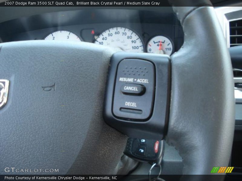 Brilliant Black Crystal Pearl / Medium Slate Gray 2007 Dodge Ram 3500 SLT Quad Cab