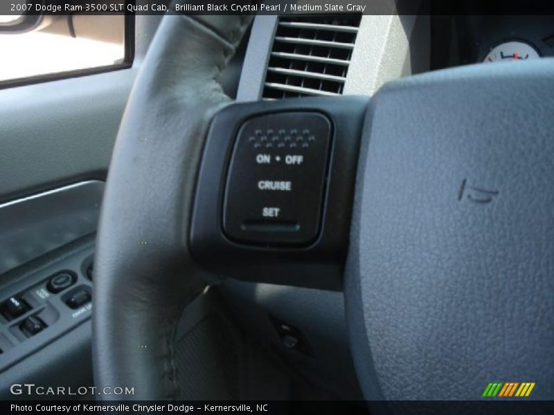 Brilliant Black Crystal Pearl / Medium Slate Gray 2007 Dodge Ram 3500 SLT Quad Cab