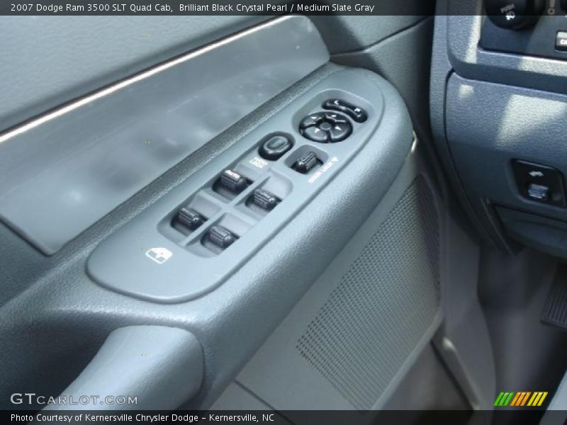 Brilliant Black Crystal Pearl / Medium Slate Gray 2007 Dodge Ram 3500 SLT Quad Cab