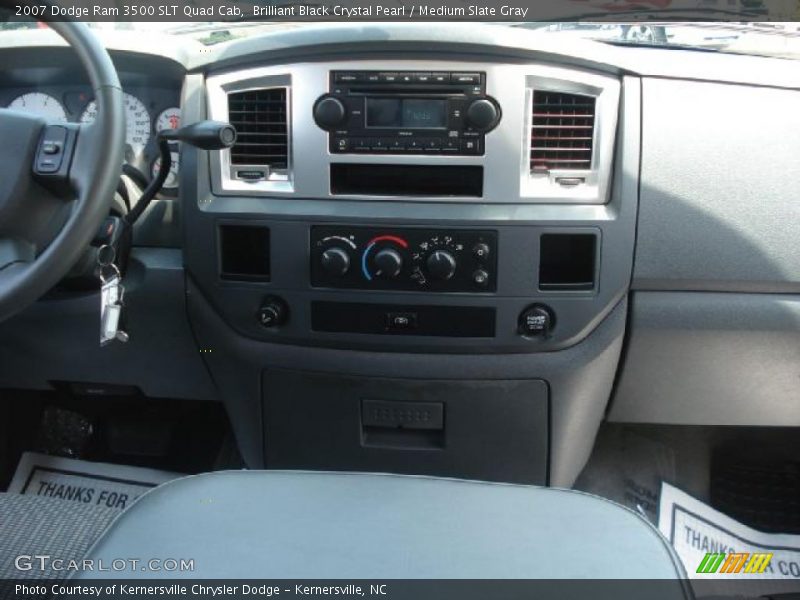 Brilliant Black Crystal Pearl / Medium Slate Gray 2007 Dodge Ram 3500 SLT Quad Cab