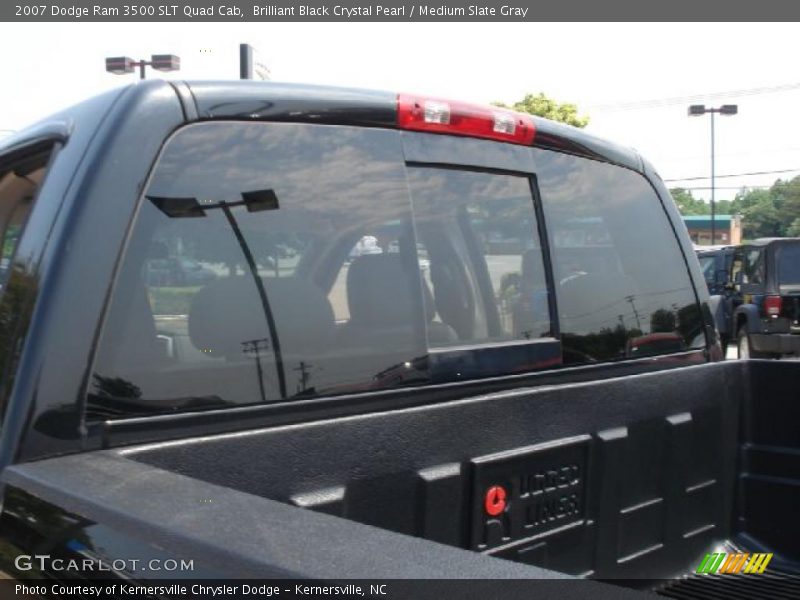 Brilliant Black Crystal Pearl / Medium Slate Gray 2007 Dodge Ram 3500 SLT Quad Cab