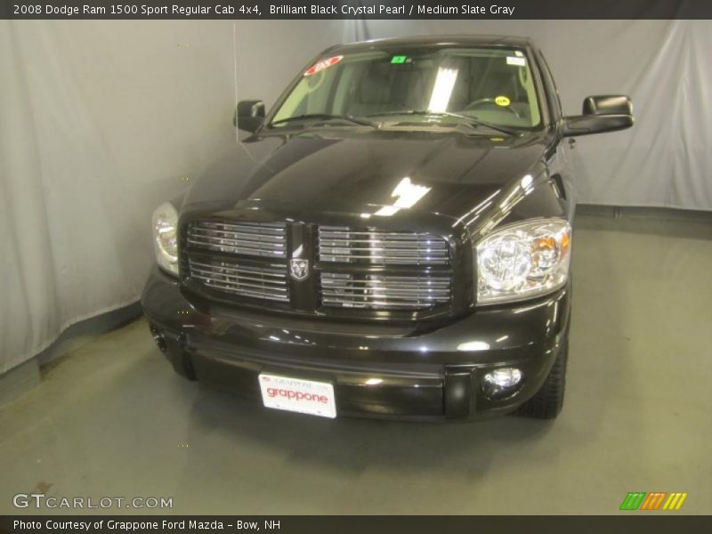 Brilliant Black Crystal Pearl / Medium Slate Gray 2008 Dodge Ram 1500 Sport Regular Cab 4x4