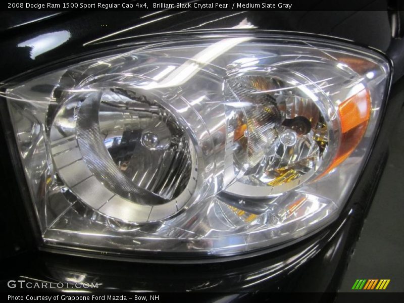 Brilliant Black Crystal Pearl / Medium Slate Gray 2008 Dodge Ram 1500 Sport Regular Cab 4x4