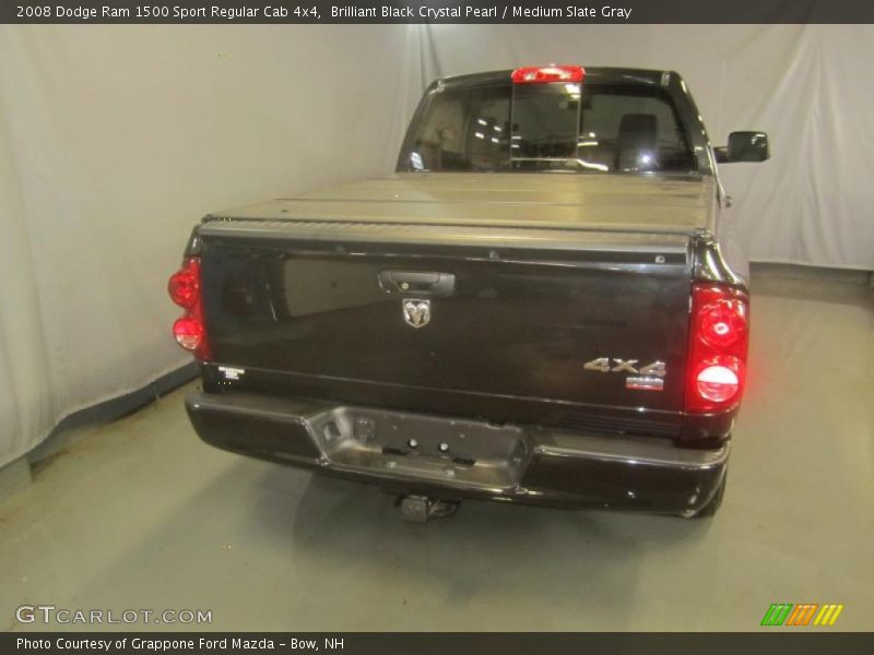 Brilliant Black Crystal Pearl / Medium Slate Gray 2008 Dodge Ram 1500 Sport Regular Cab 4x4