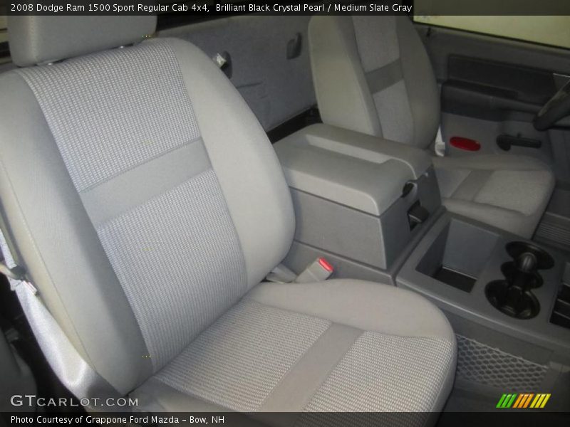 Brilliant Black Crystal Pearl / Medium Slate Gray 2008 Dodge Ram 1500 Sport Regular Cab 4x4