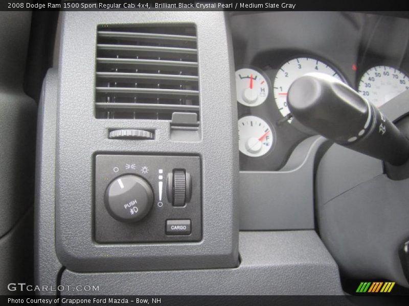 Brilliant Black Crystal Pearl / Medium Slate Gray 2008 Dodge Ram 1500 Sport Regular Cab 4x4