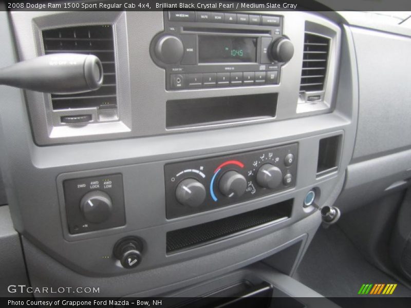 Brilliant Black Crystal Pearl / Medium Slate Gray 2008 Dodge Ram 1500 Sport Regular Cab 4x4