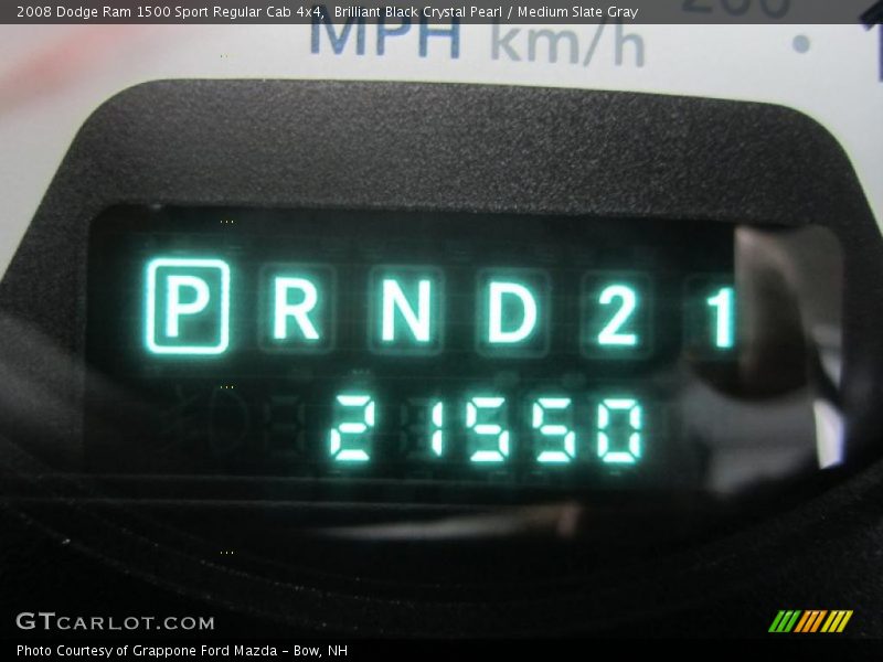 Brilliant Black Crystal Pearl / Medium Slate Gray 2008 Dodge Ram 1500 Sport Regular Cab 4x4
