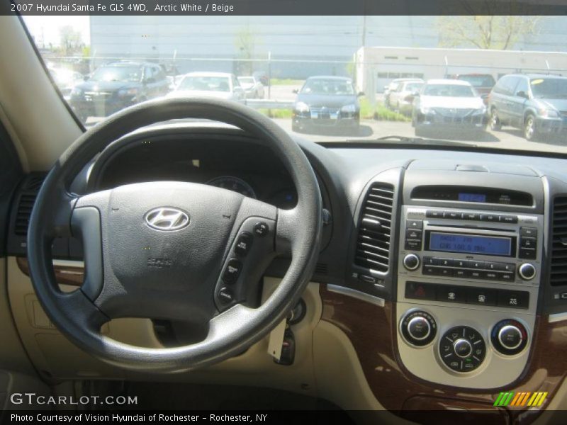 Arctic White / Beige 2007 Hyundai Santa Fe GLS 4WD