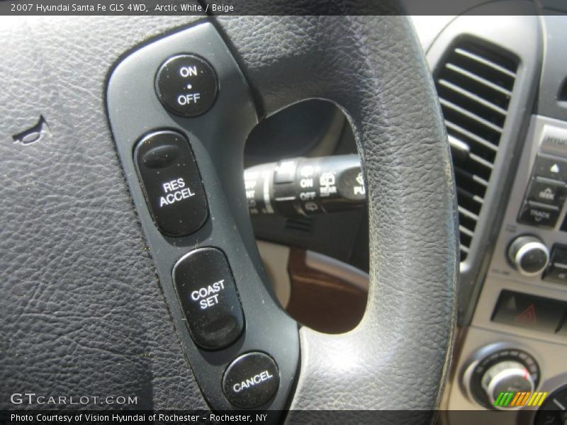 Arctic White / Beige 2007 Hyundai Santa Fe GLS 4WD