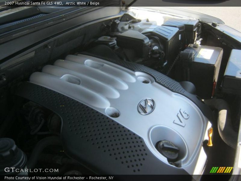 Arctic White / Beige 2007 Hyundai Santa Fe GLS 4WD