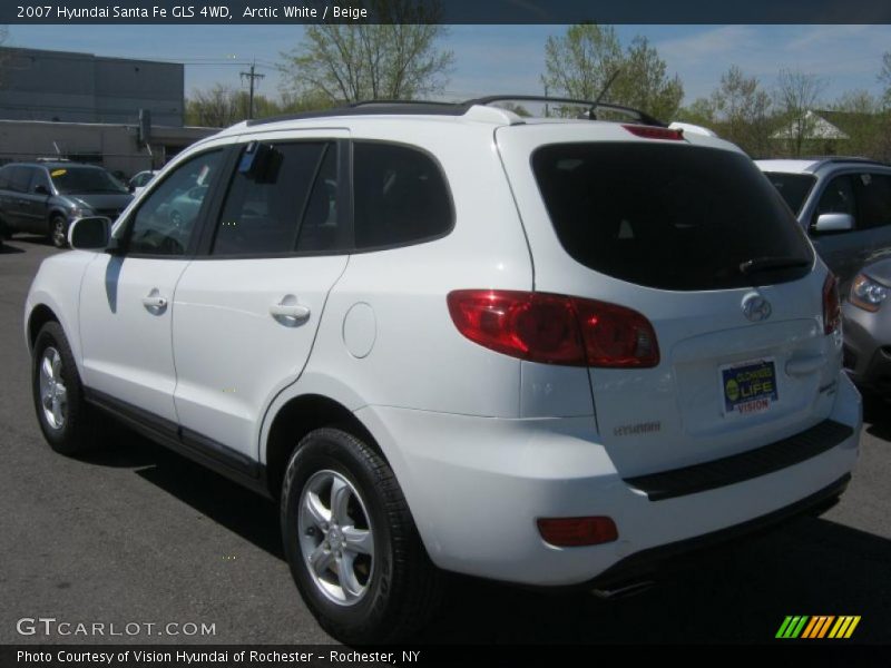 Arctic White / Beige 2007 Hyundai Santa Fe GLS 4WD