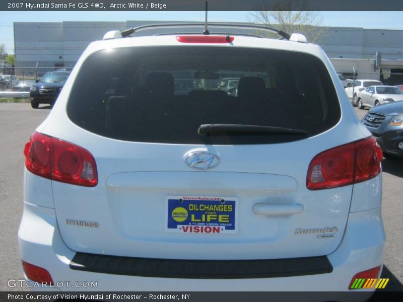 Arctic White / Beige 2007 Hyundai Santa Fe GLS 4WD