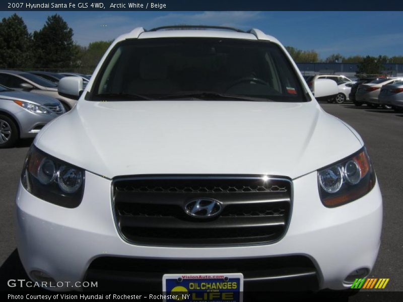 Arctic White / Beige 2007 Hyundai Santa Fe GLS 4WD