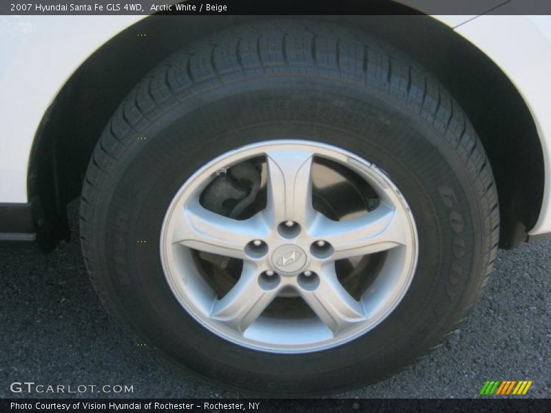 Arctic White / Beige 2007 Hyundai Santa Fe GLS 4WD