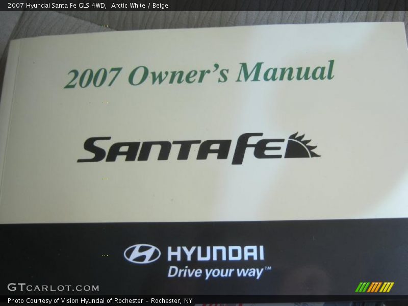 Arctic White / Beige 2007 Hyundai Santa Fe GLS 4WD