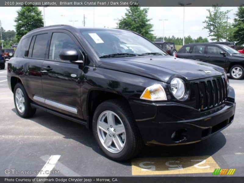 Brilliant Black Crystal Pearl / Dark Slate Gray 2010 Jeep Compass Latitude