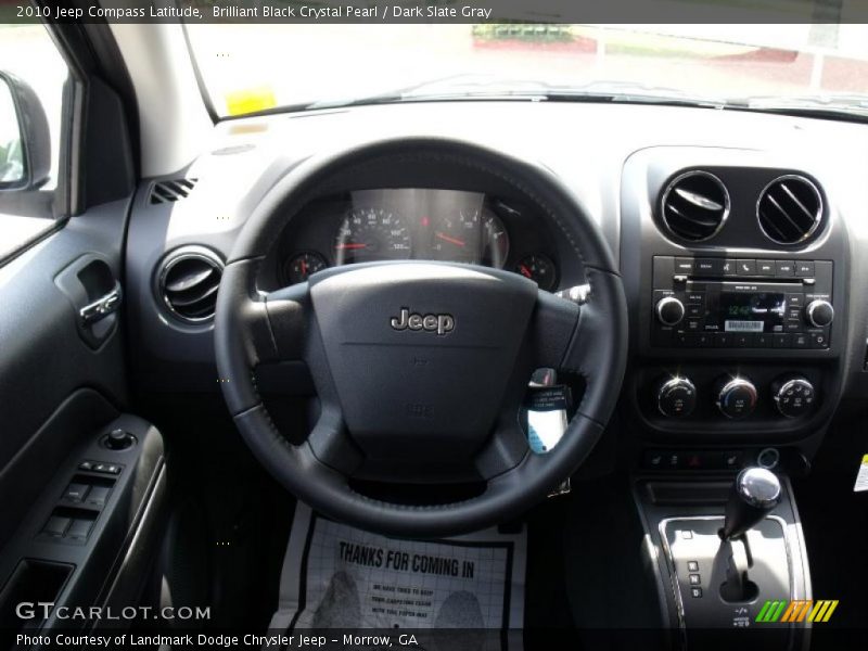 Brilliant Black Crystal Pearl / Dark Slate Gray 2010 Jeep Compass Latitude
