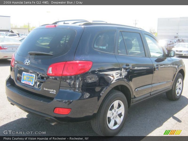 Deepwater Blue / Gray 2009 Hyundai Santa Fe GLS 4WD