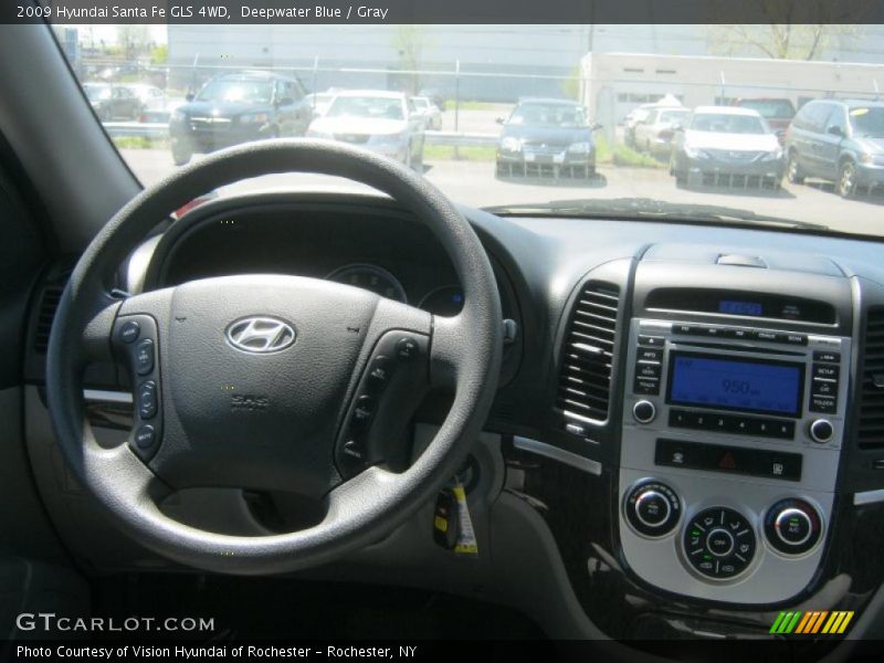Deepwater Blue / Gray 2009 Hyundai Santa Fe GLS 4WD