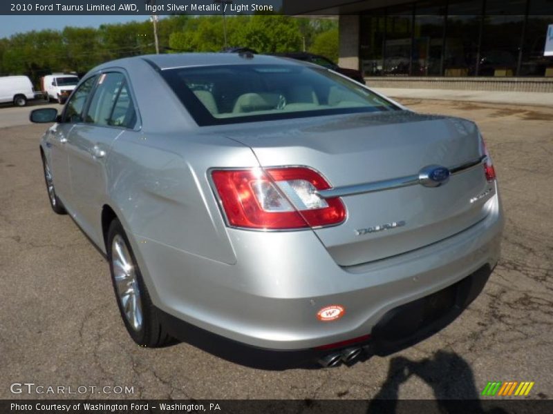 Ingot Silver Metallic / Light Stone 2010 Ford Taurus Limited AWD