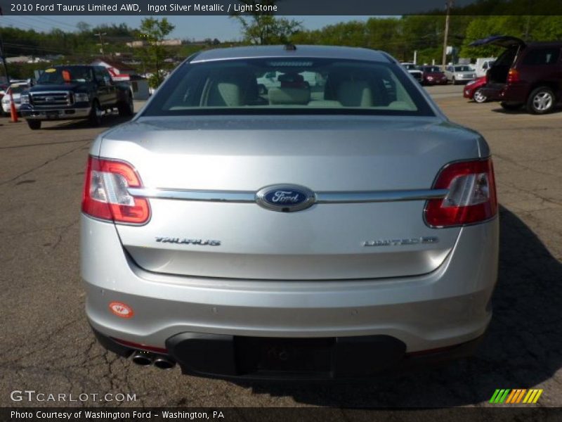 Ingot Silver Metallic / Light Stone 2010 Ford Taurus Limited AWD
