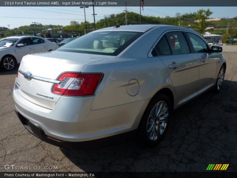 Ingot Silver Metallic / Light Stone 2010 Ford Taurus Limited AWD