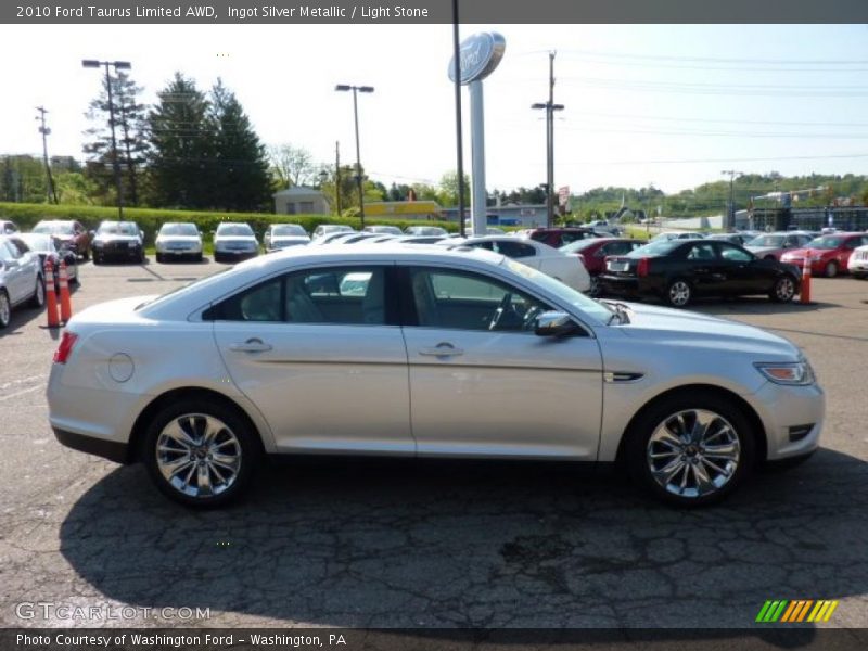Ingot Silver Metallic / Light Stone 2010 Ford Taurus Limited AWD