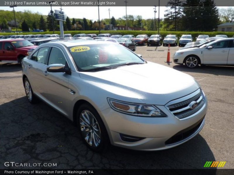 Ingot Silver Metallic / Light Stone 2010 Ford Taurus Limited AWD