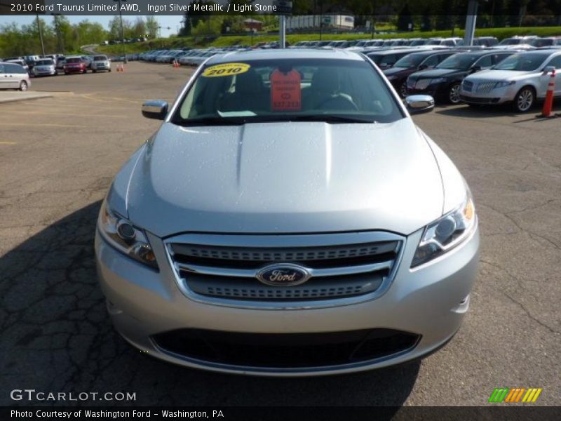 Ingot Silver Metallic / Light Stone 2010 Ford Taurus Limited AWD