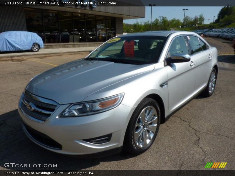 Ingot Silver Metallic / Light Stone 2010 Ford Taurus Limited AWD