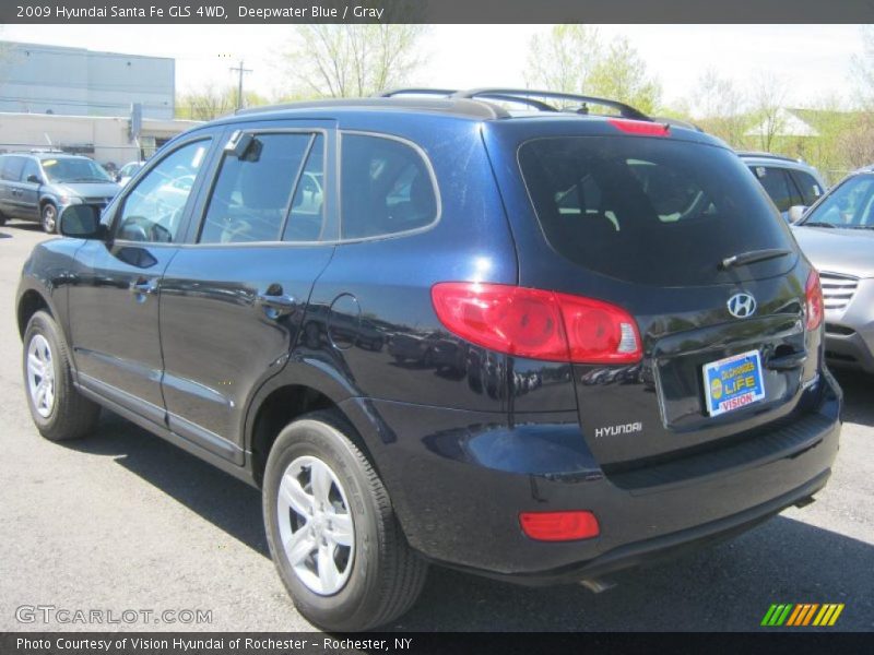 Deepwater Blue / Gray 2009 Hyundai Santa Fe GLS 4WD