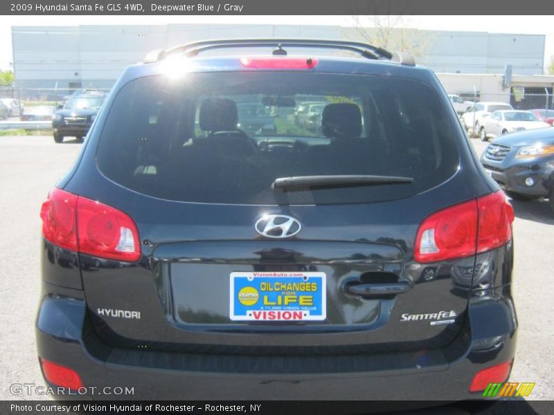 Deepwater Blue / Gray 2009 Hyundai Santa Fe GLS 4WD