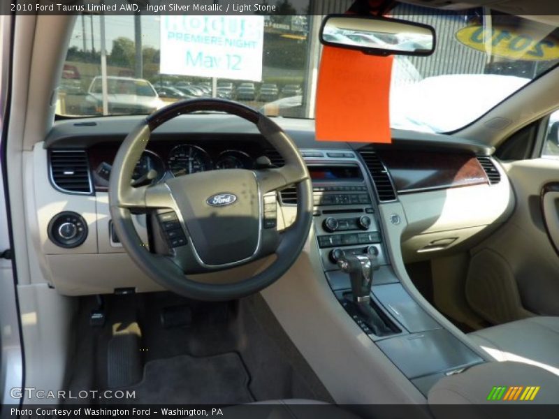 Ingot Silver Metallic / Light Stone 2010 Ford Taurus Limited AWD