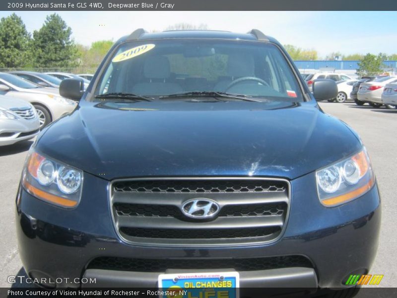 Deepwater Blue / Gray 2009 Hyundai Santa Fe GLS 4WD
