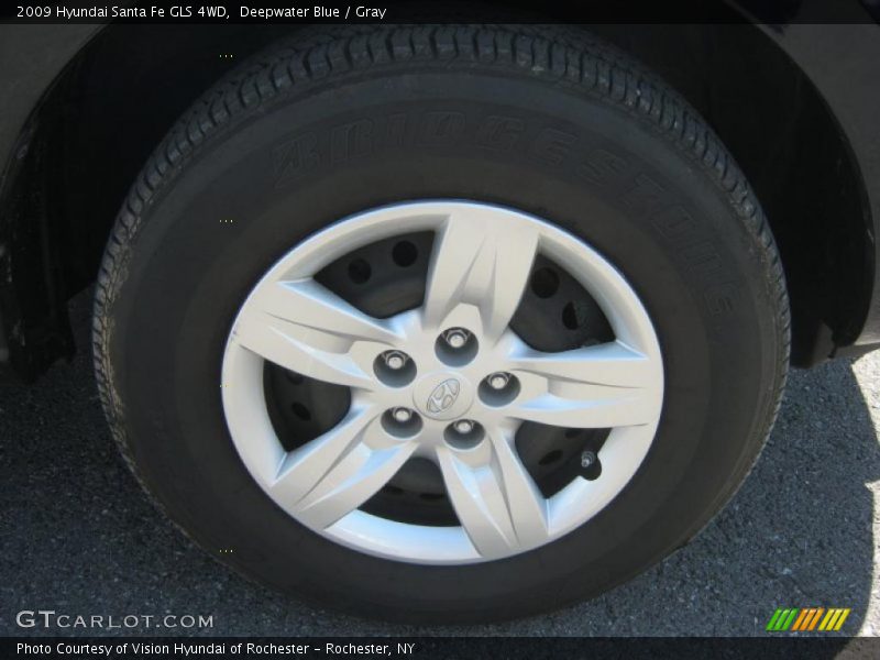 Deepwater Blue / Gray 2009 Hyundai Santa Fe GLS 4WD