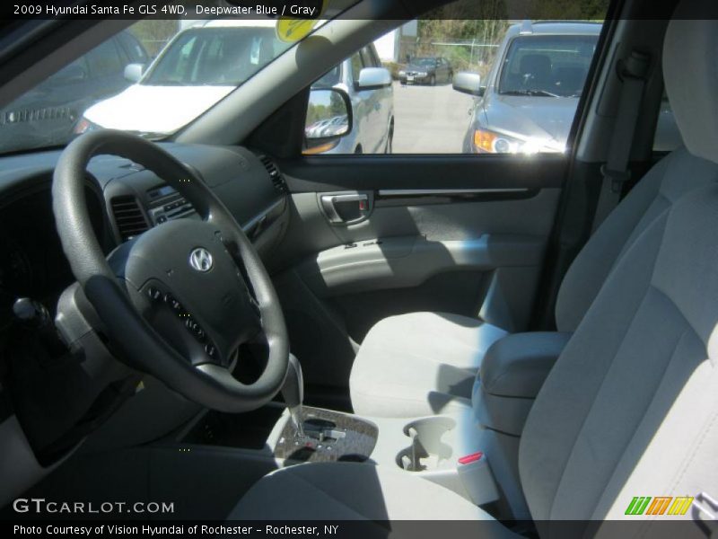 Deepwater Blue / Gray 2009 Hyundai Santa Fe GLS 4WD