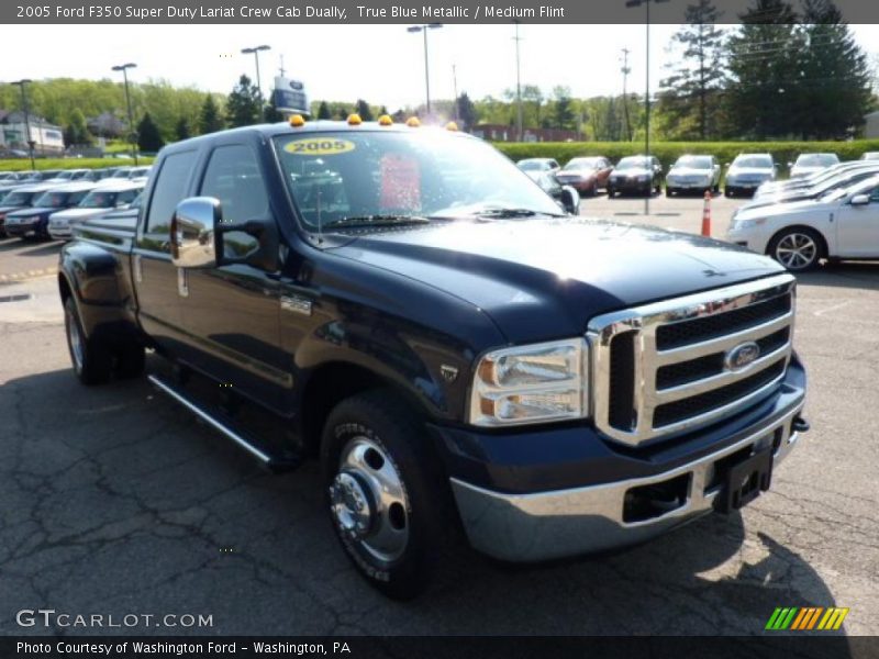 True Blue Metallic / Medium Flint 2005 Ford F350 Super Duty Lariat Crew Cab Dually