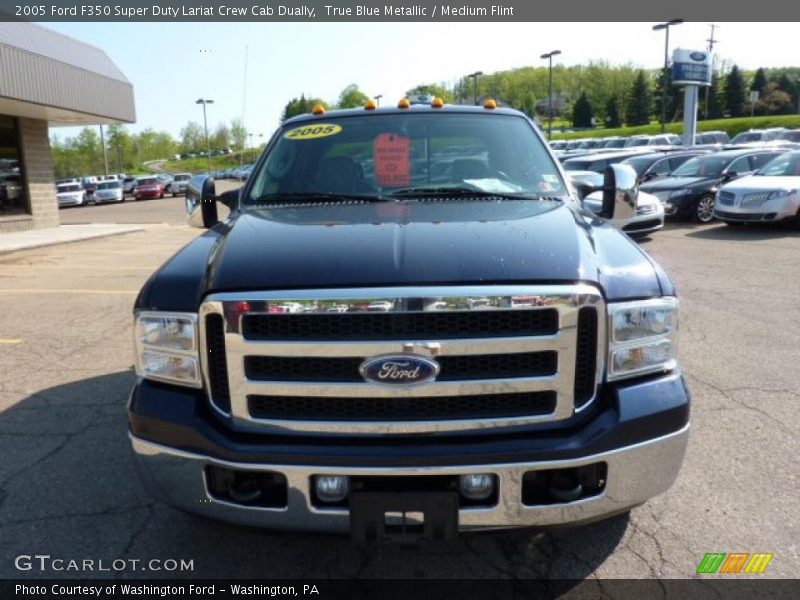True Blue Metallic / Medium Flint 2005 Ford F350 Super Duty Lariat Crew Cab Dually