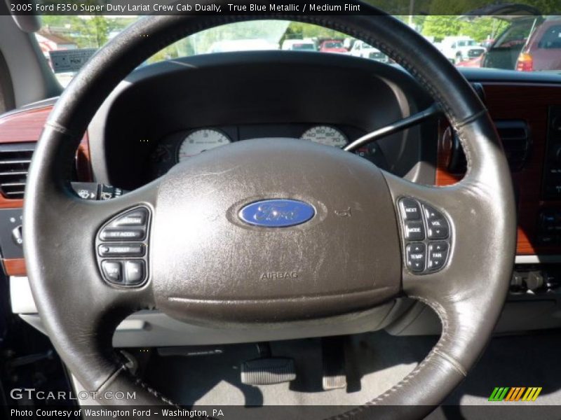 True Blue Metallic / Medium Flint 2005 Ford F350 Super Duty Lariat Crew Cab Dually
